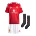 Camiseta Manchester United Alejandro Garnacho #17 Primera Equipación para niños 2024-25 manga corta (+ pantalones cortos)